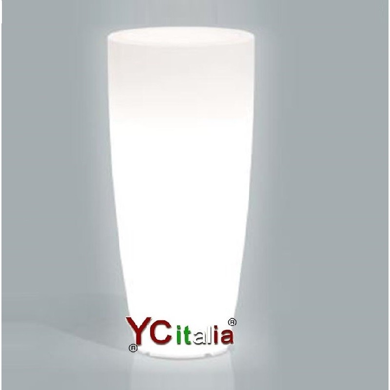 Vaso fiori tondo illuminato H 70